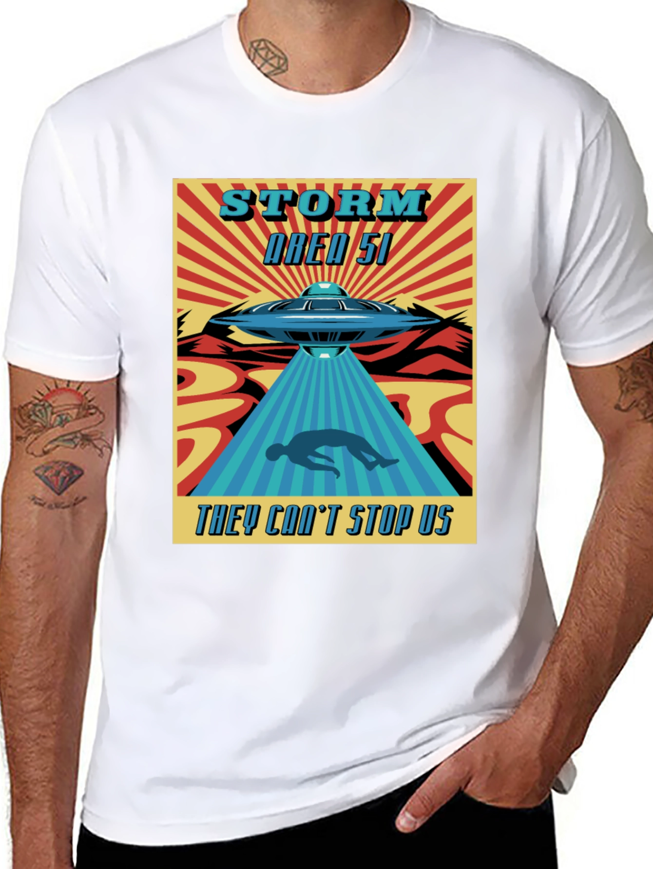 Black Storm Area 51 T-Shirt - They Can't Stop Us! view 8