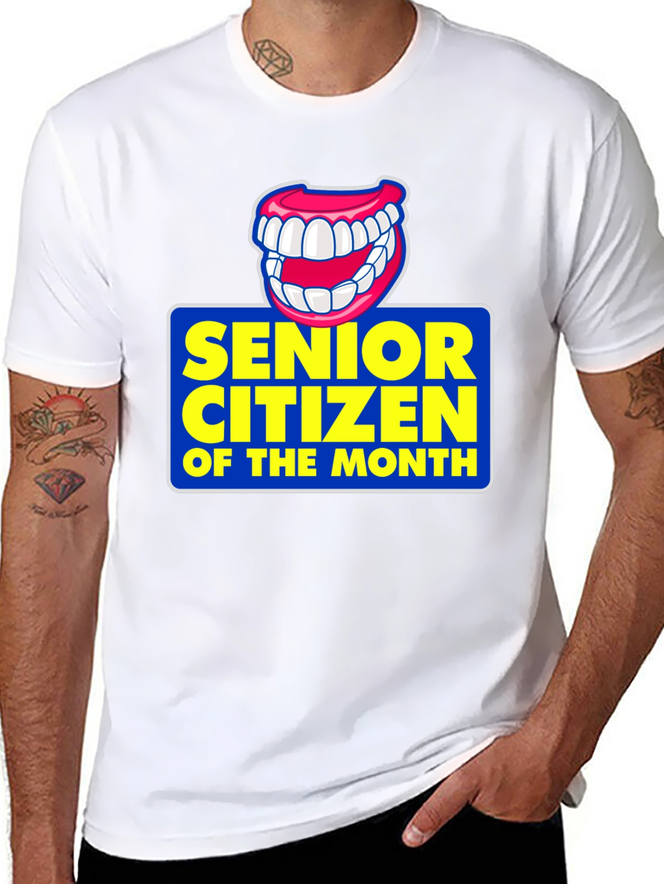 Black Senior Citizen of the Month Novelty Graphic T-Shirt view 8
