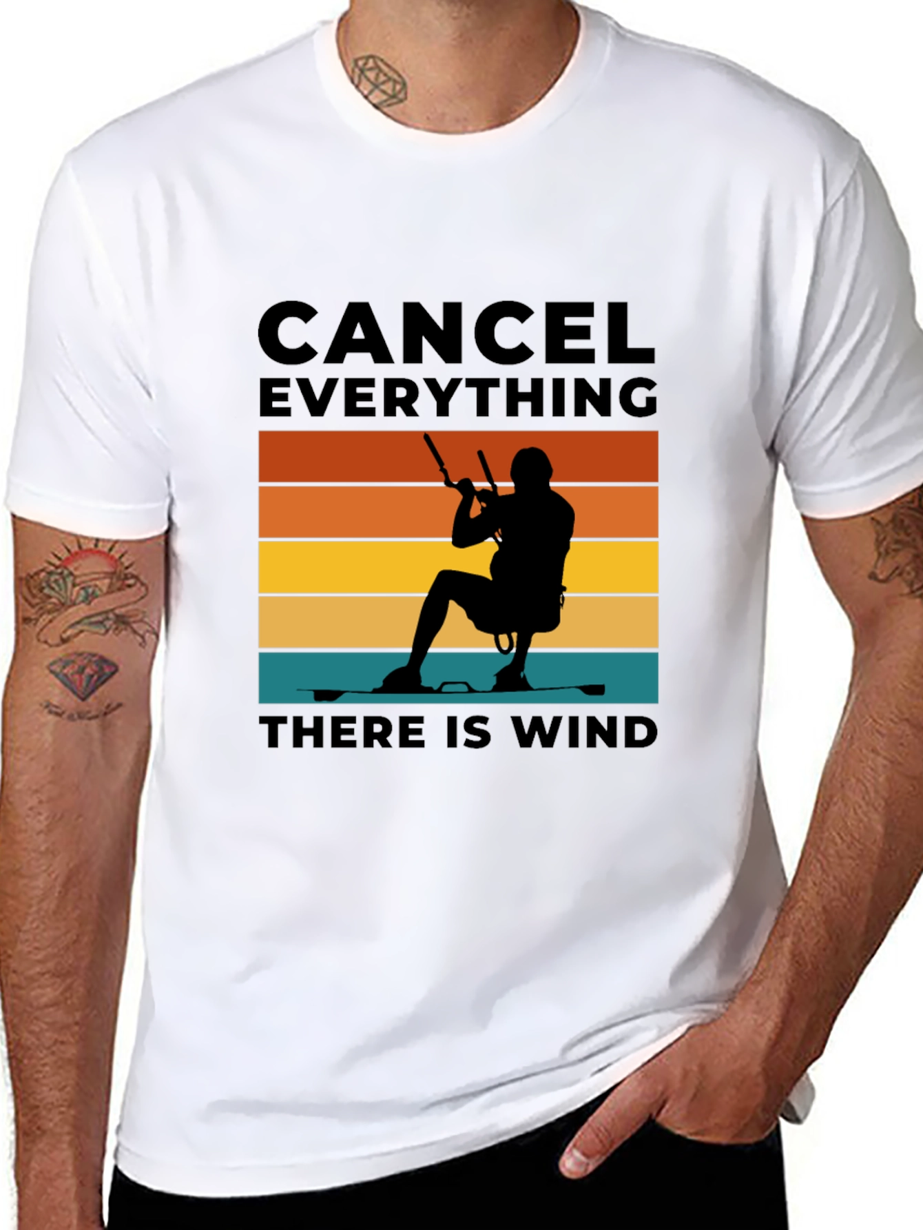 Black Cancel Everything Wind T-Shirt view 8