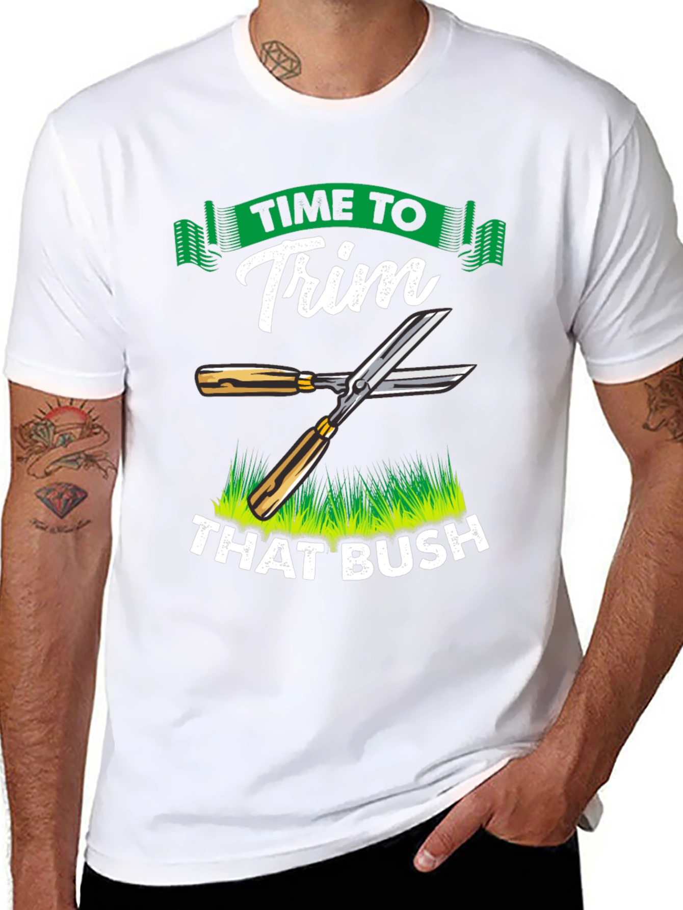Black Time To Trim That Bush T-Shirt Funny view 8