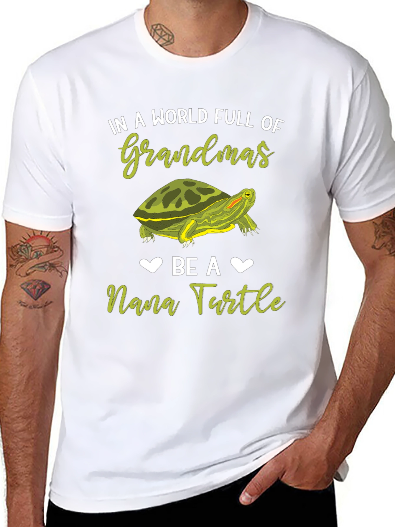Black Nana Turtle T-Shirt - Grandmas World Gift Tee view 8
