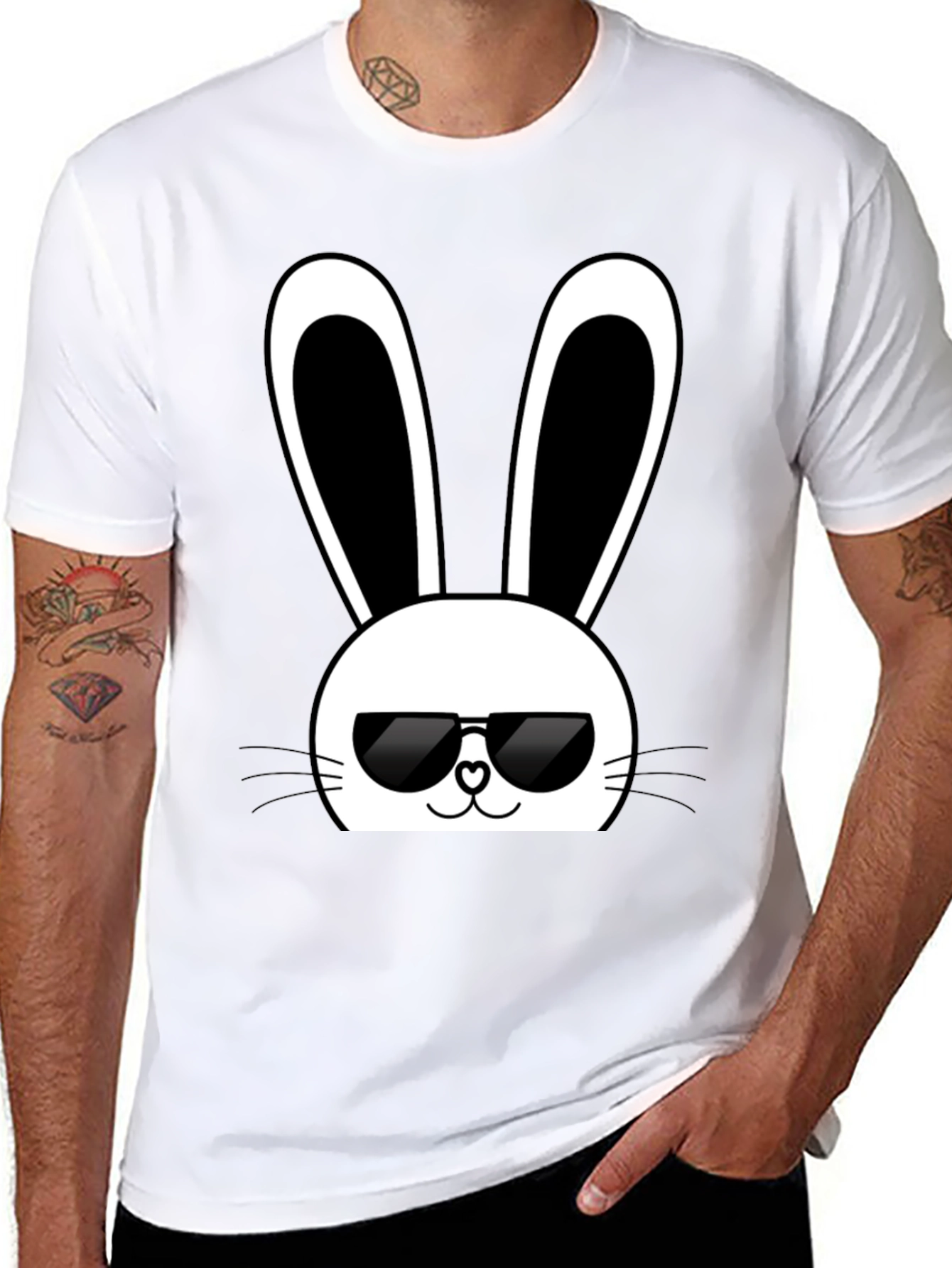 Cool Bunny Graphic Tee - 8