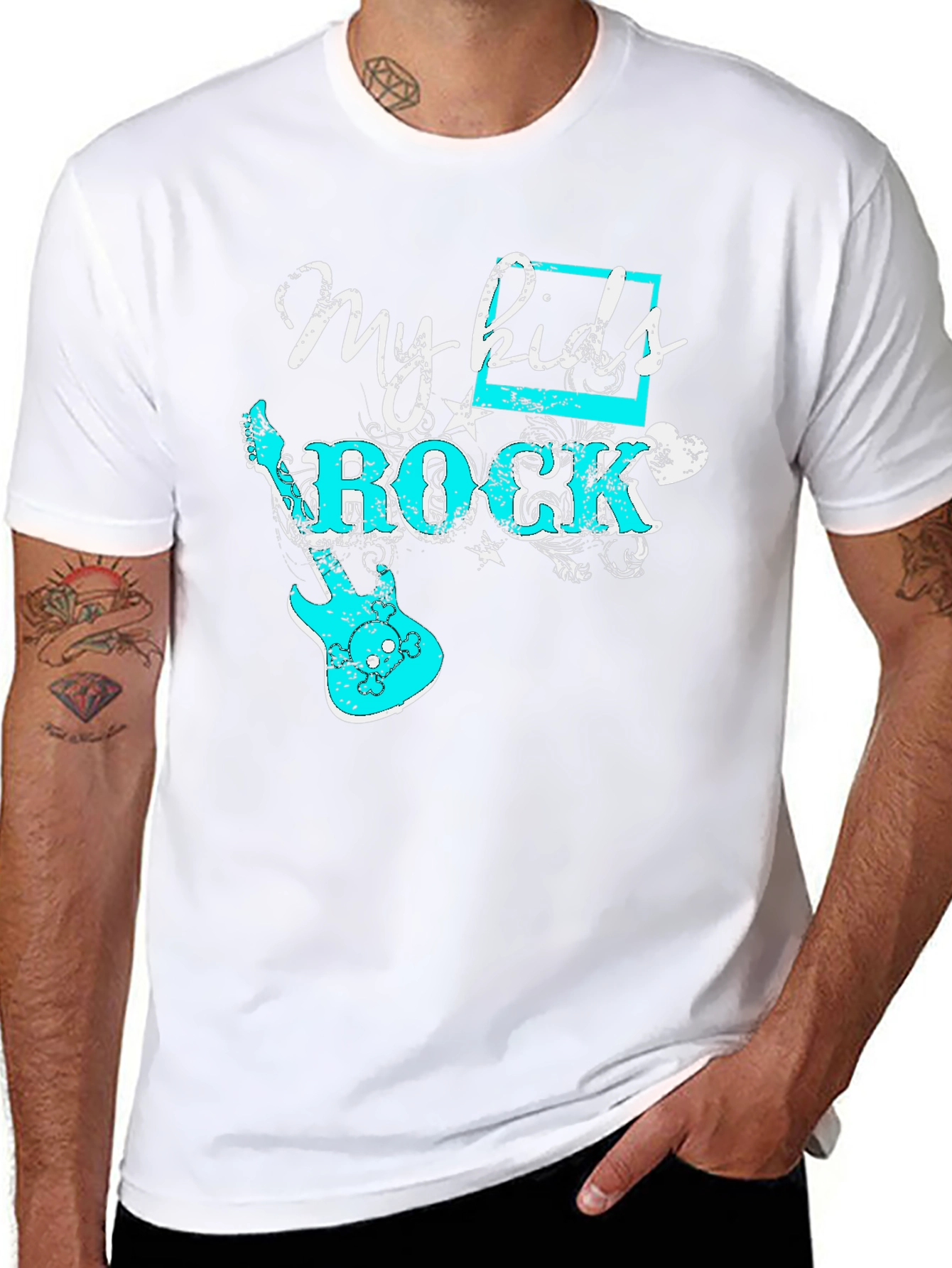 My Kids Rock T-Shirt - Cool Graphic Tee for Parents - 8