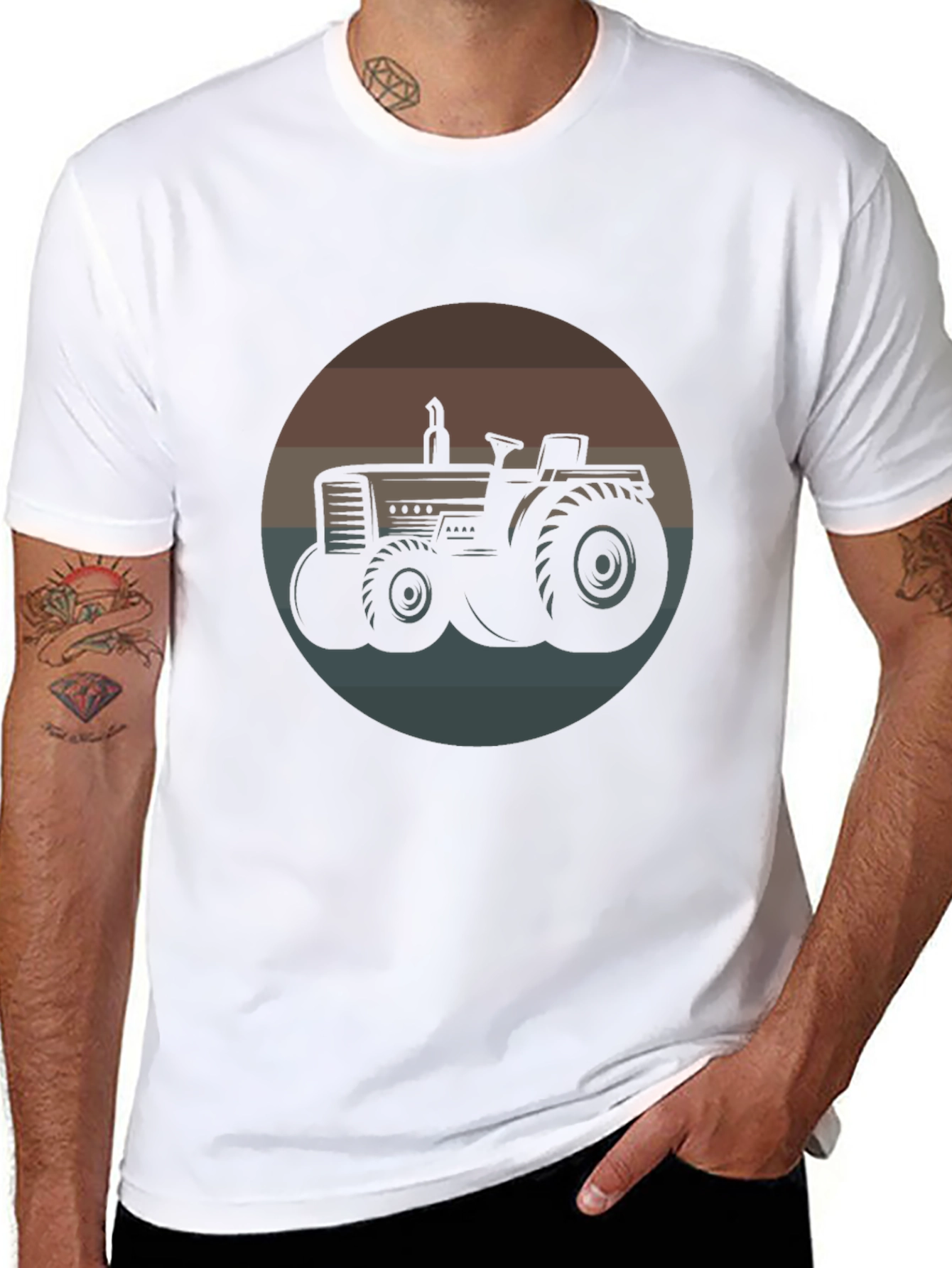 Retro Tractor Graphic Tee - Vintage Farm Style - 8