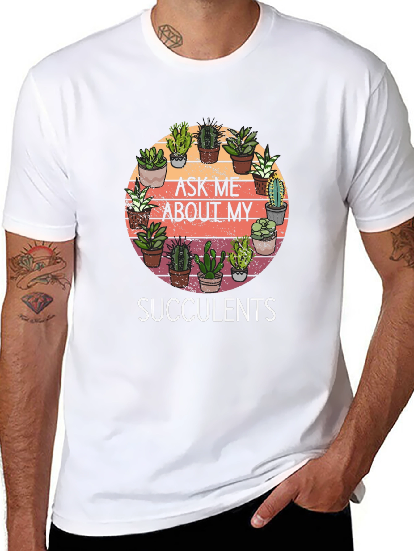 Ask Me About My Succulents Graphic Tee - 8