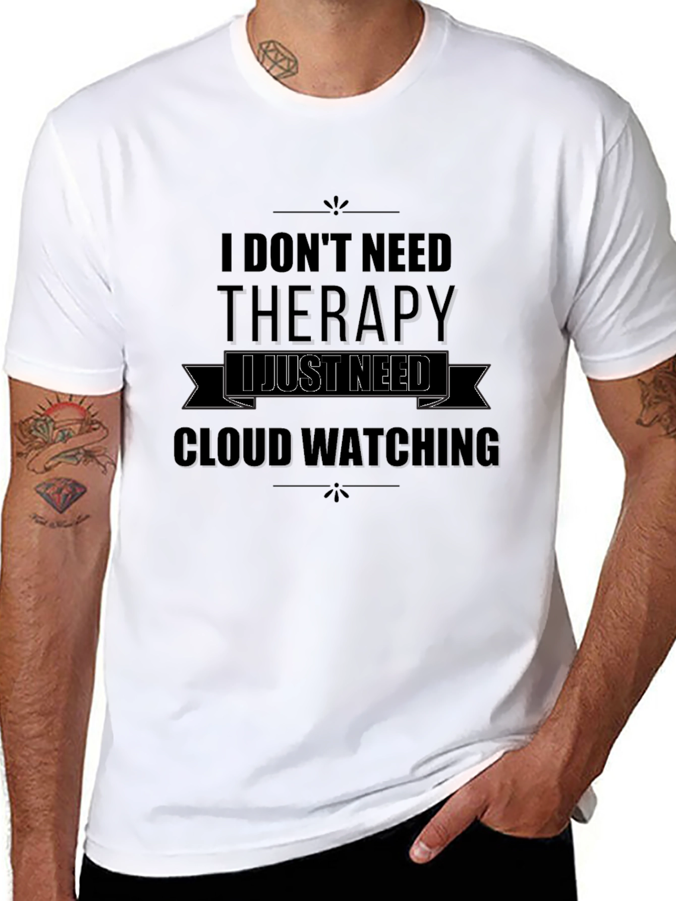 Black Cloud Watching T-Shirt - Therapy Alternative Tee view 8