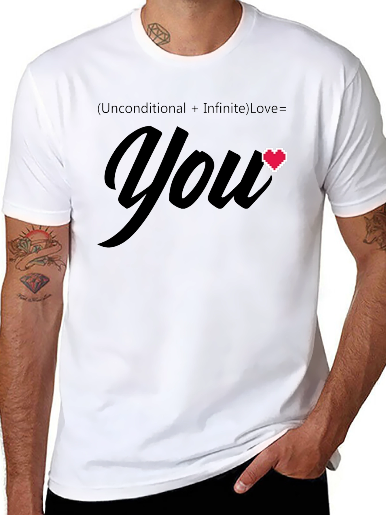 Black Love Equation Graphic T-Shirt - You view 8