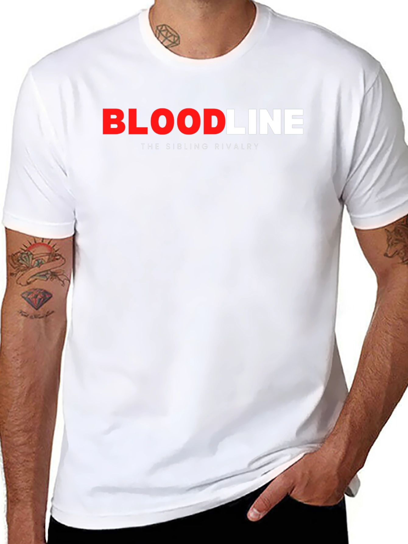 Black Bloodline Sibling Rivalry Black Graphic Tee view 8