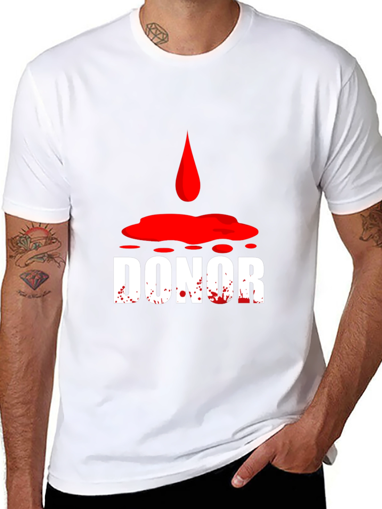 Donor T-Shirt Blood Donation Awareness Tee - 8