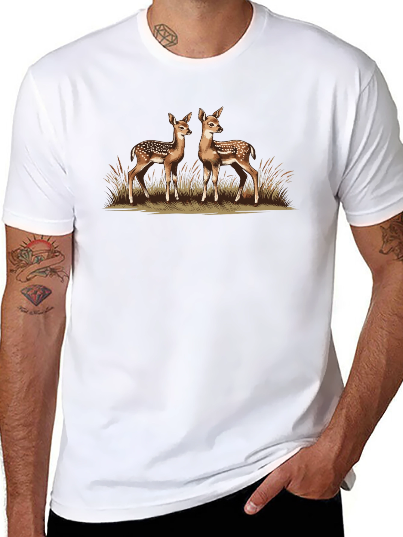 Black Fawn Graphic Tee - Nature Inspired view 8