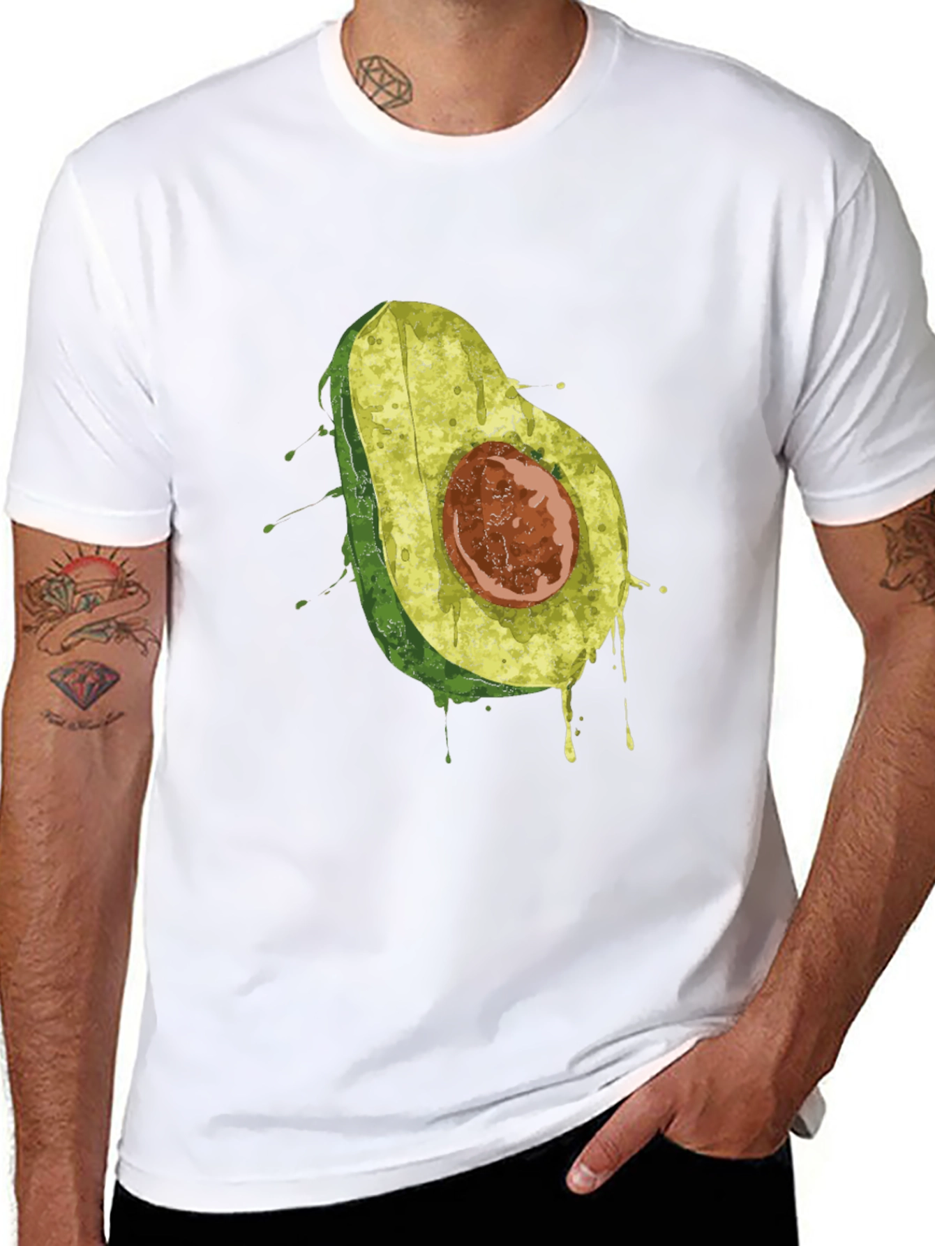 Black Avocado Graphic T-Shirt - Black view 8