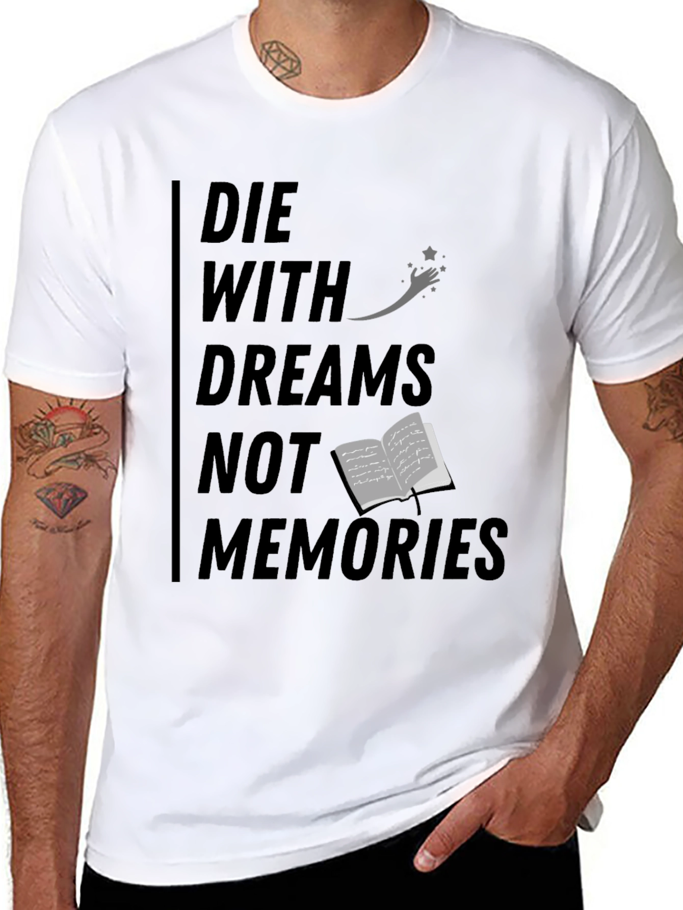 Black Die With Dreams Graphic T-Shirt view 8