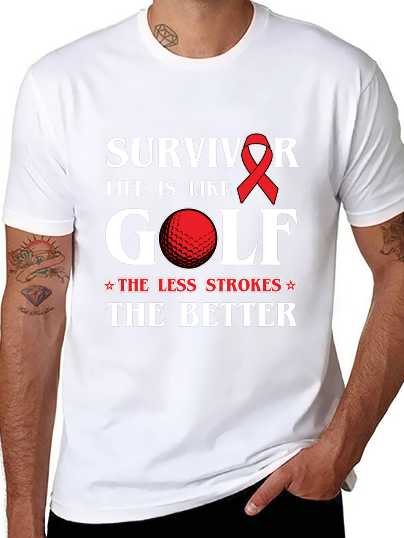 Black Survivor Golf T-Shirt - Life is Like Golf view 8