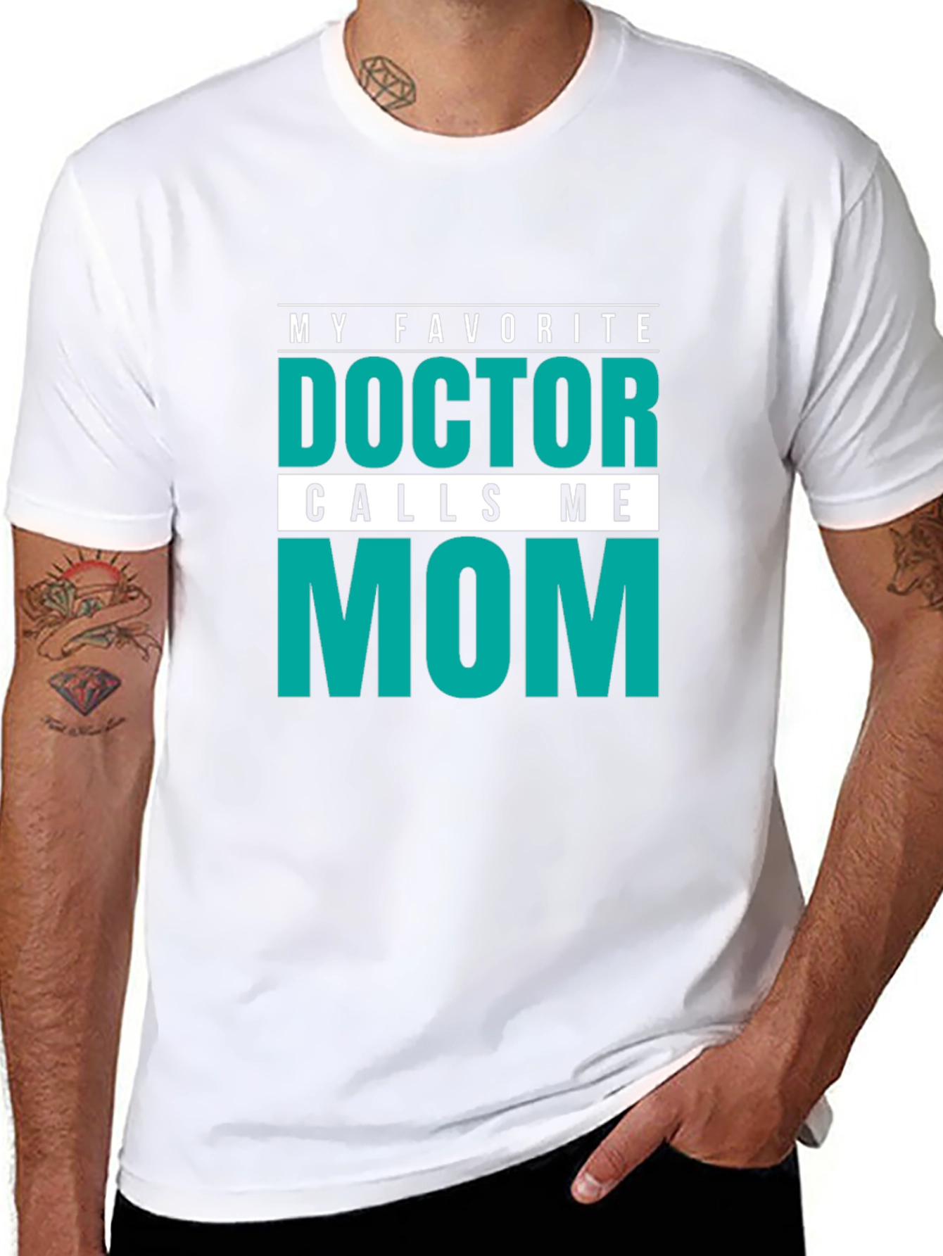Black My Favorite Doctor Calls Me Mom T-Shirt view 8