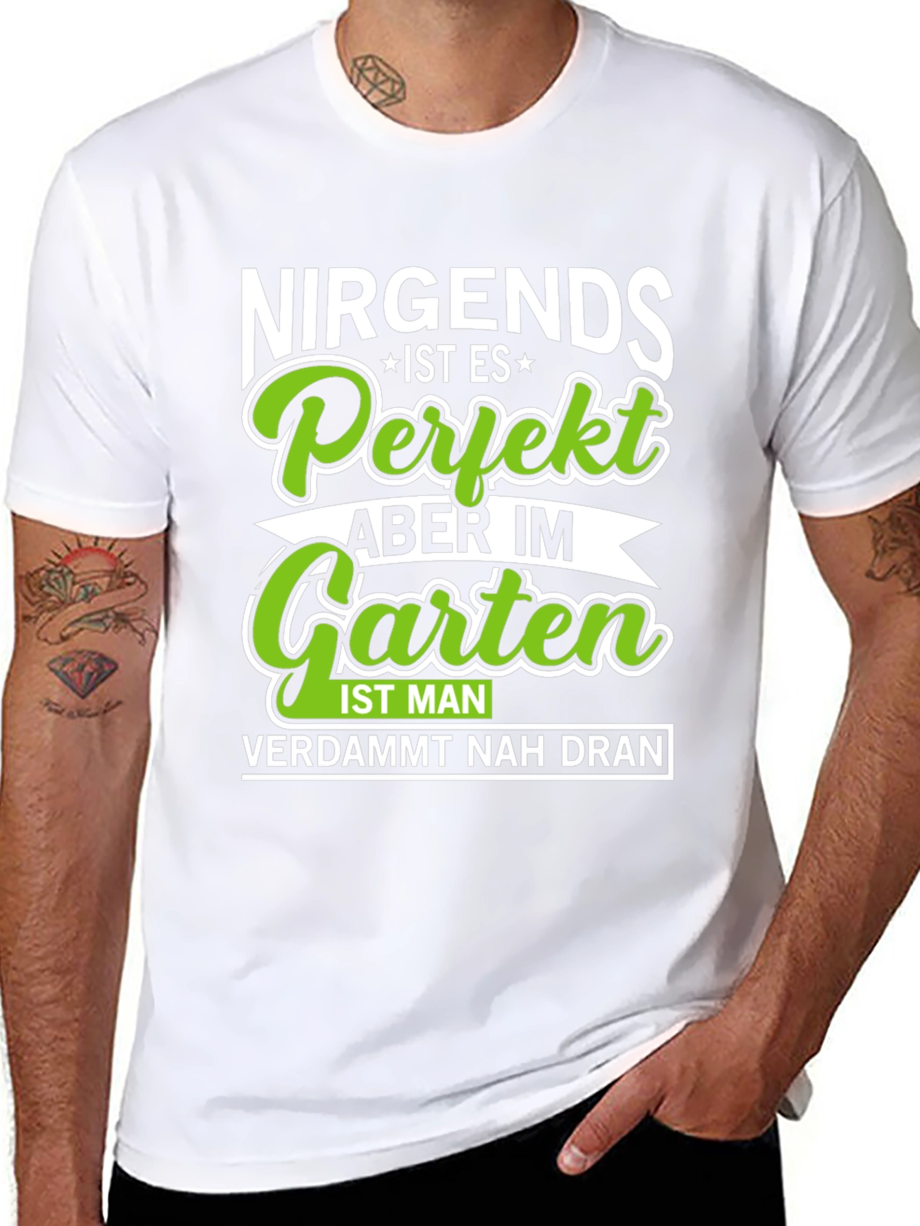 Black Nirgends Perfekt Garten T-Shirt view 8