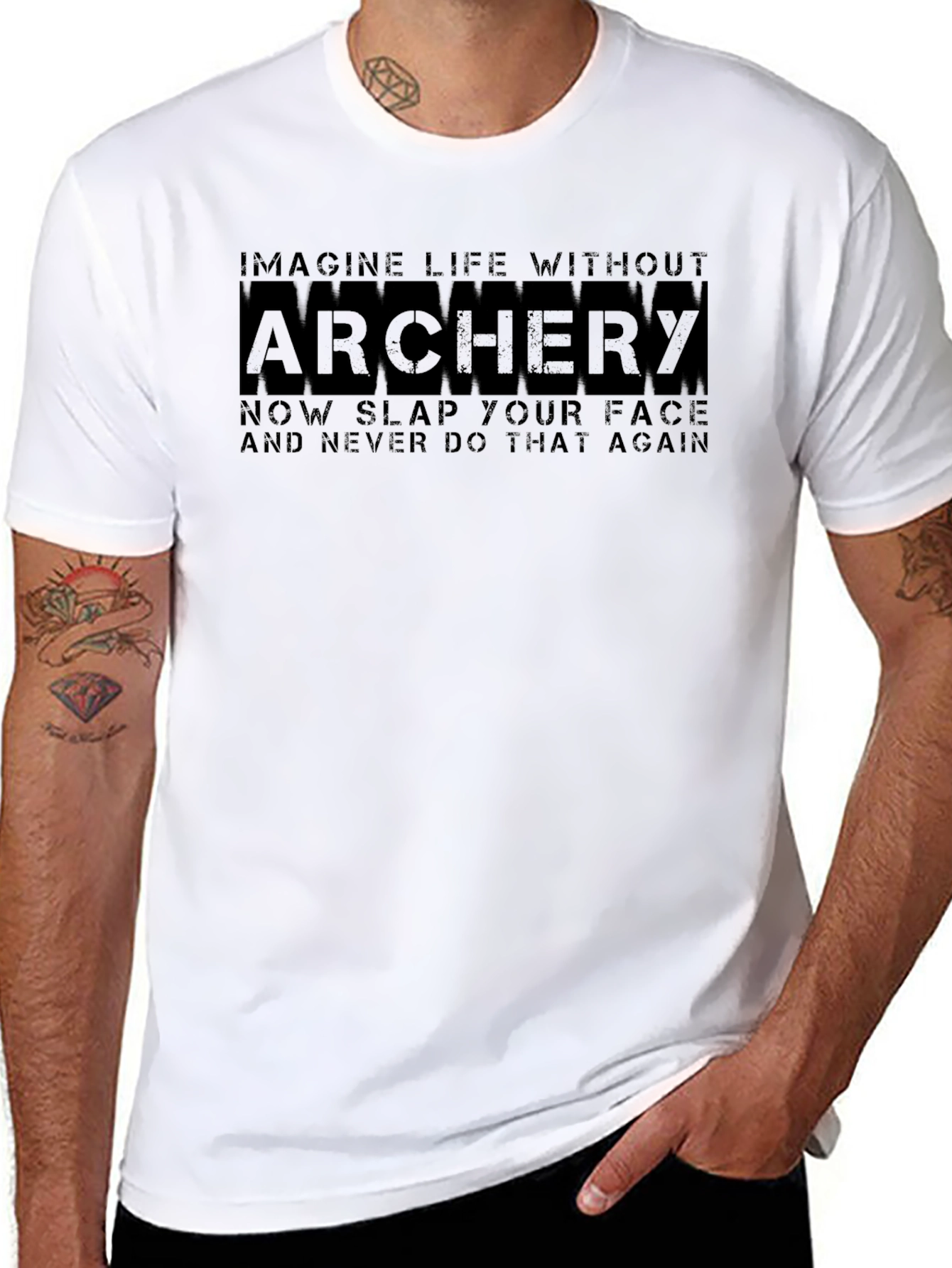Black Archery T-Shirt: Imagine Life Without Archery view 8