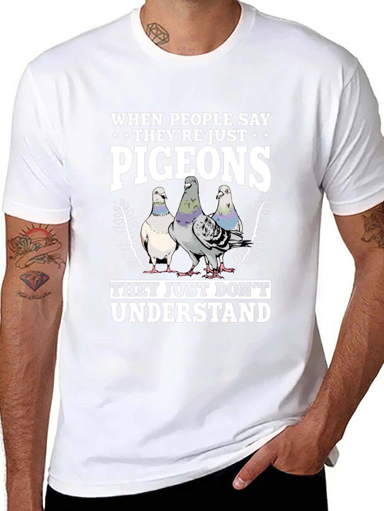 Black Pigeon Lover T-Shirt - They Just Don't Understand view 8