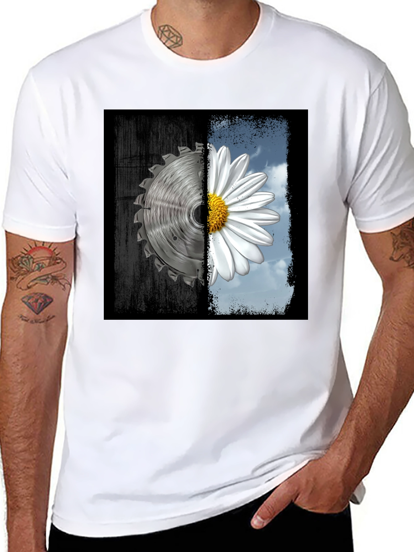 Black Nature vs. Industry T-Shirt view 8