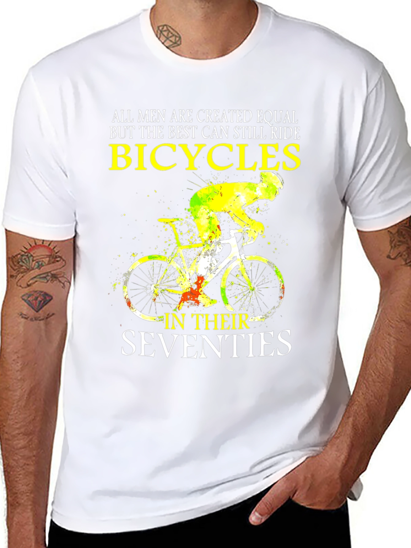 Black Bicycles in Seventies T-Shirt - Cycling Enthusiast Tee view 8