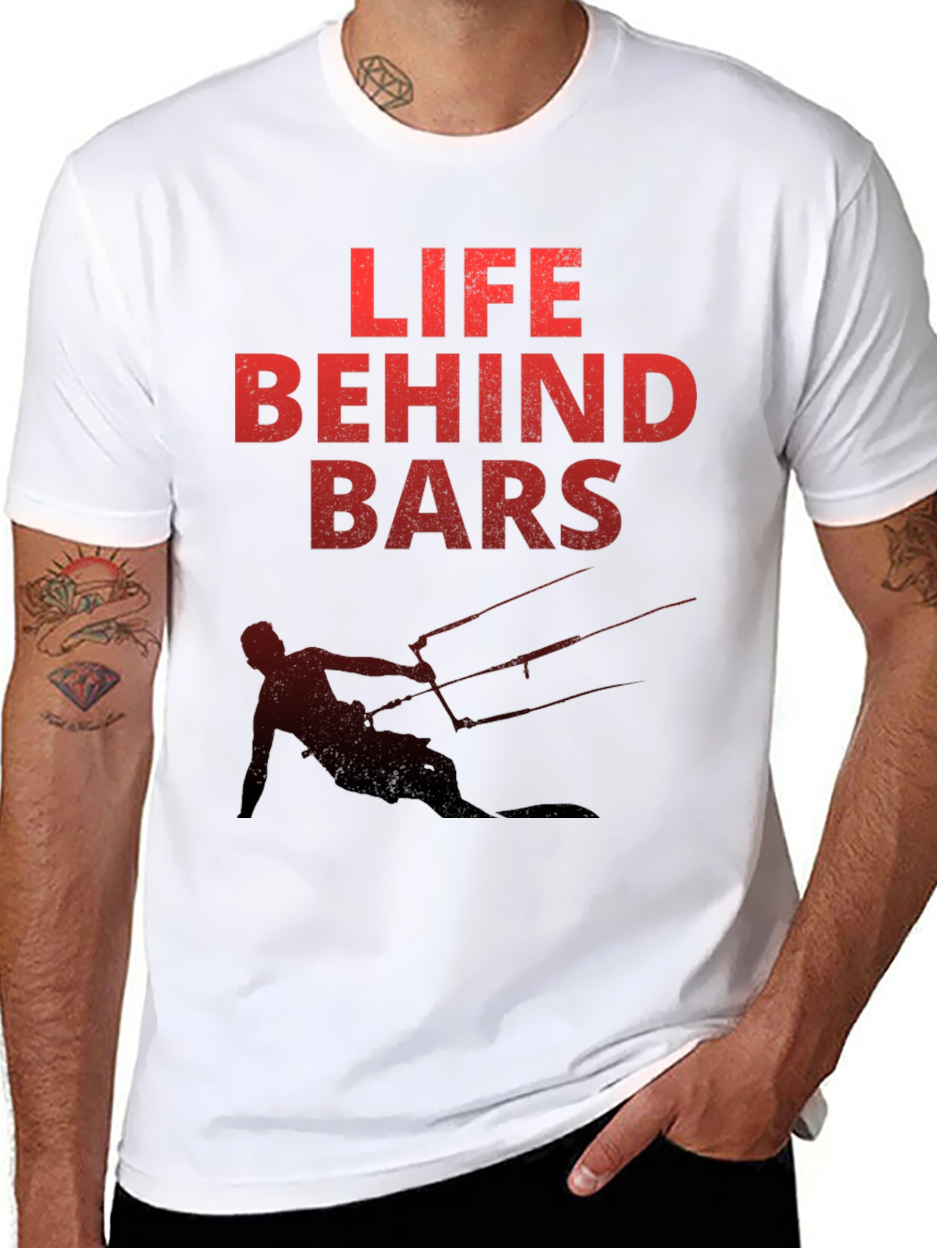 Black Life Behind Bars Graphic T-Shirt view 8