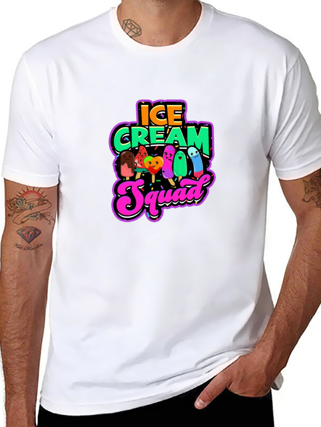 Black Ice Cream Squad Graphic Tee view 8