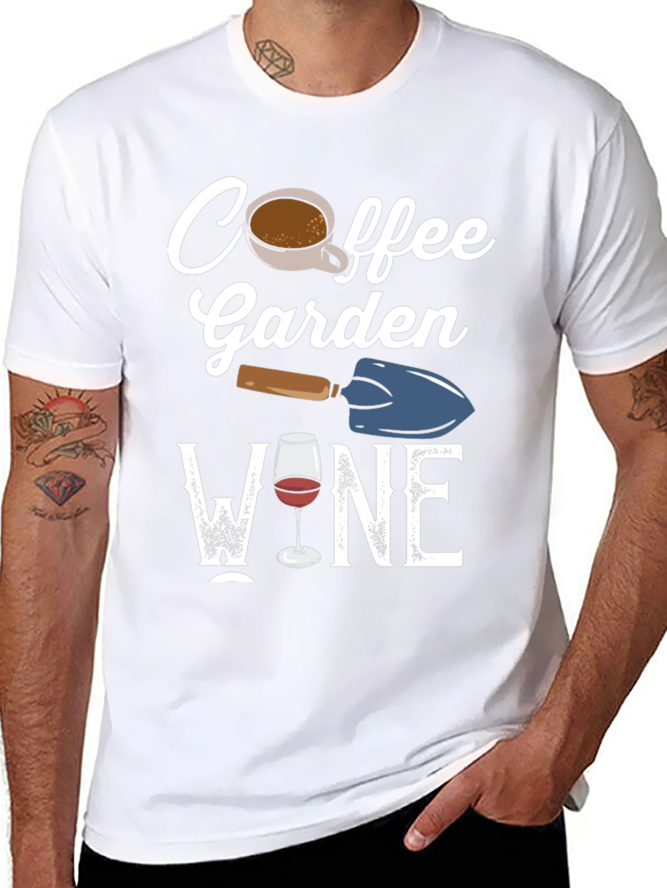 Black Coffee Garden Wine T-Shirt view 8