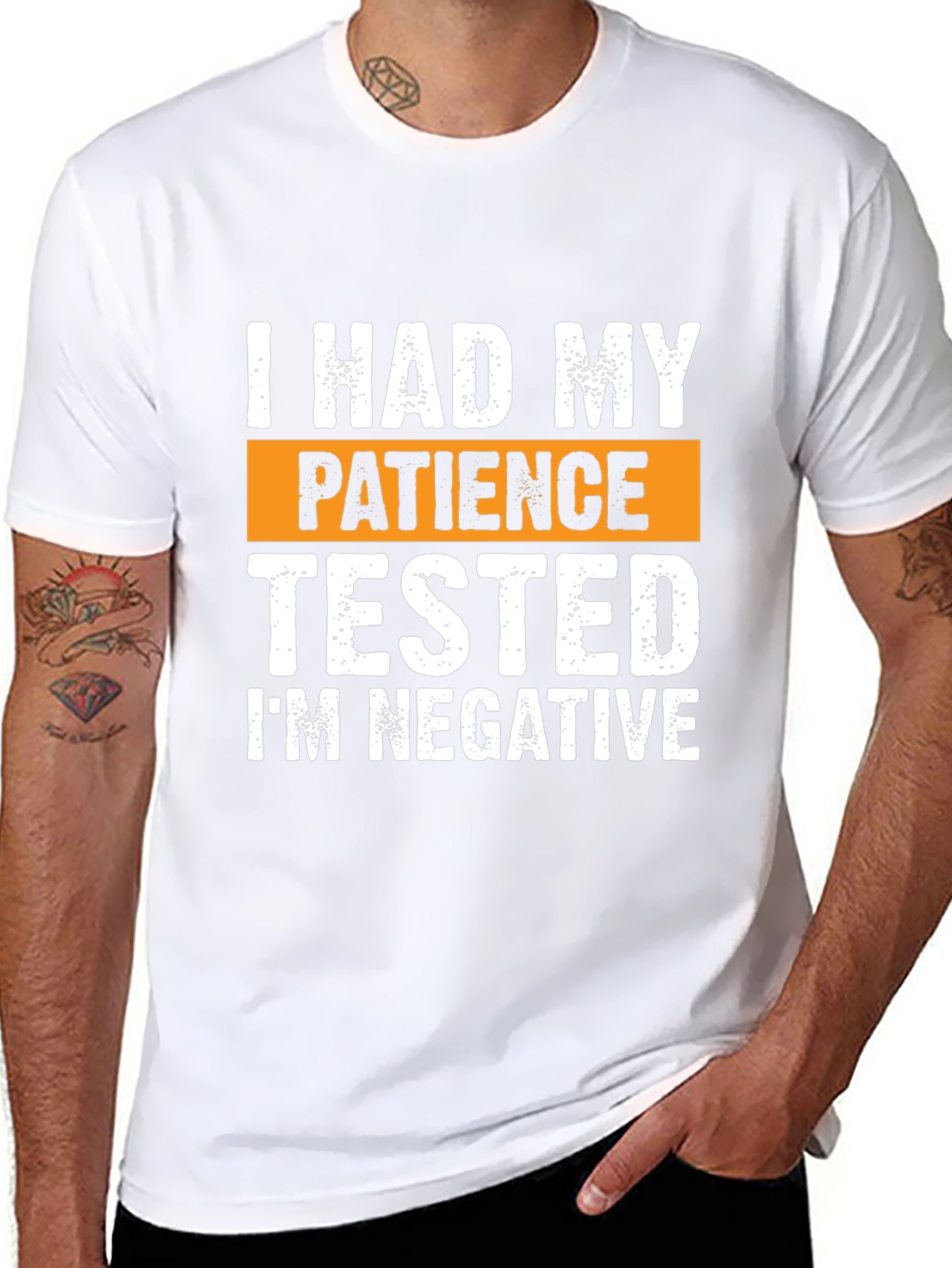 Black I Had My Patience Tested Graphic Tee view 8