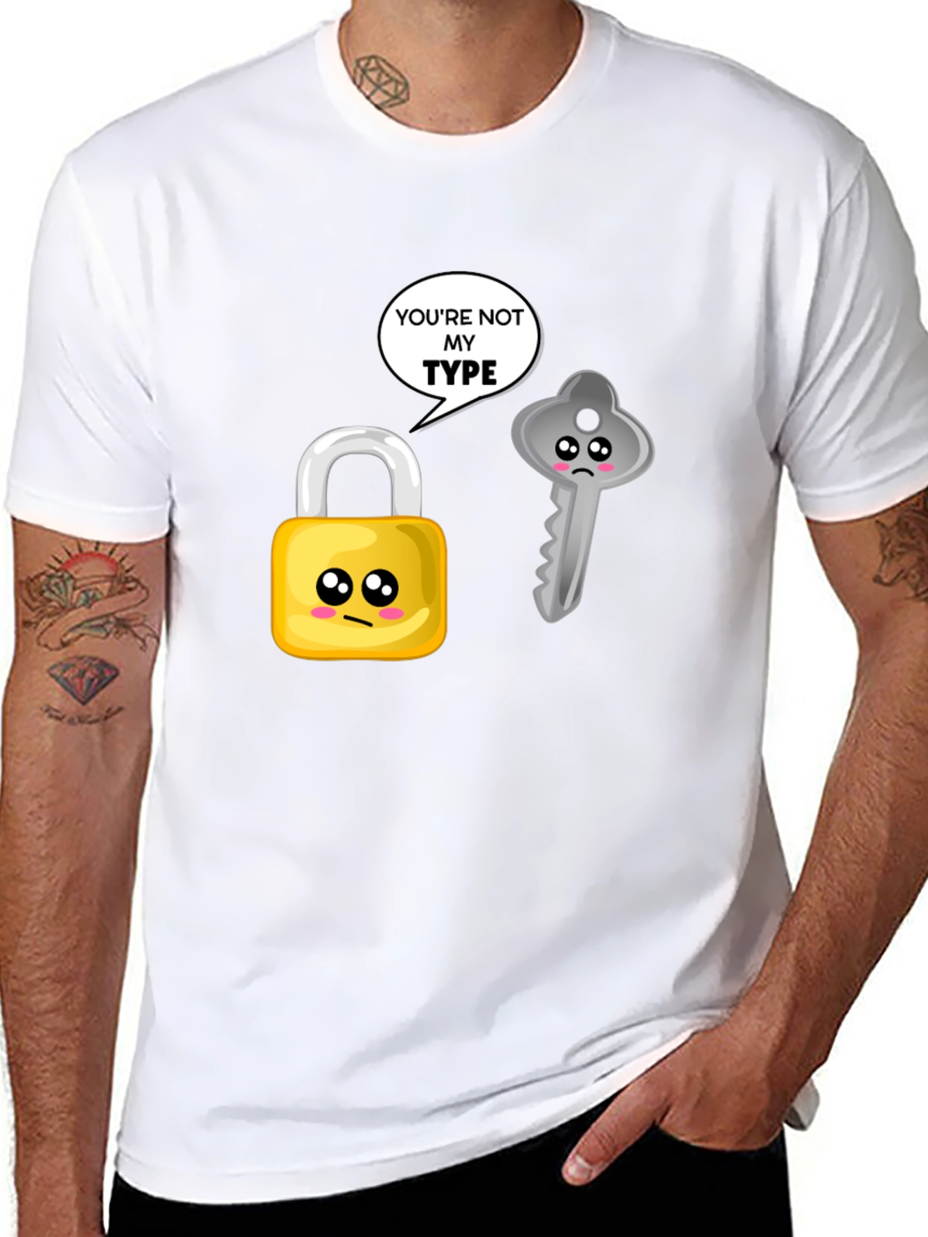 Black You're Not My Type Graphic T-Shirt view 8