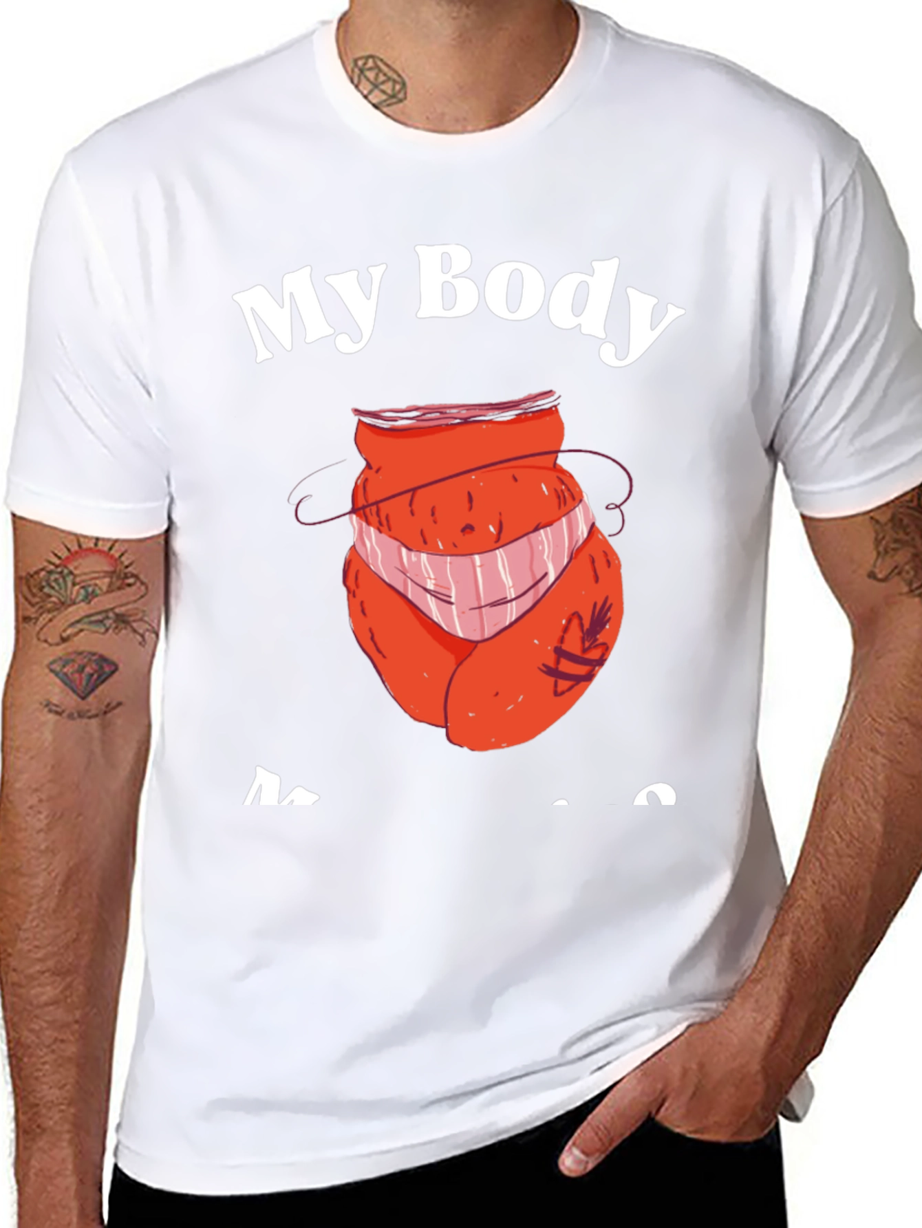Black My Body My Choice T-Shirt - Funny Design view 8