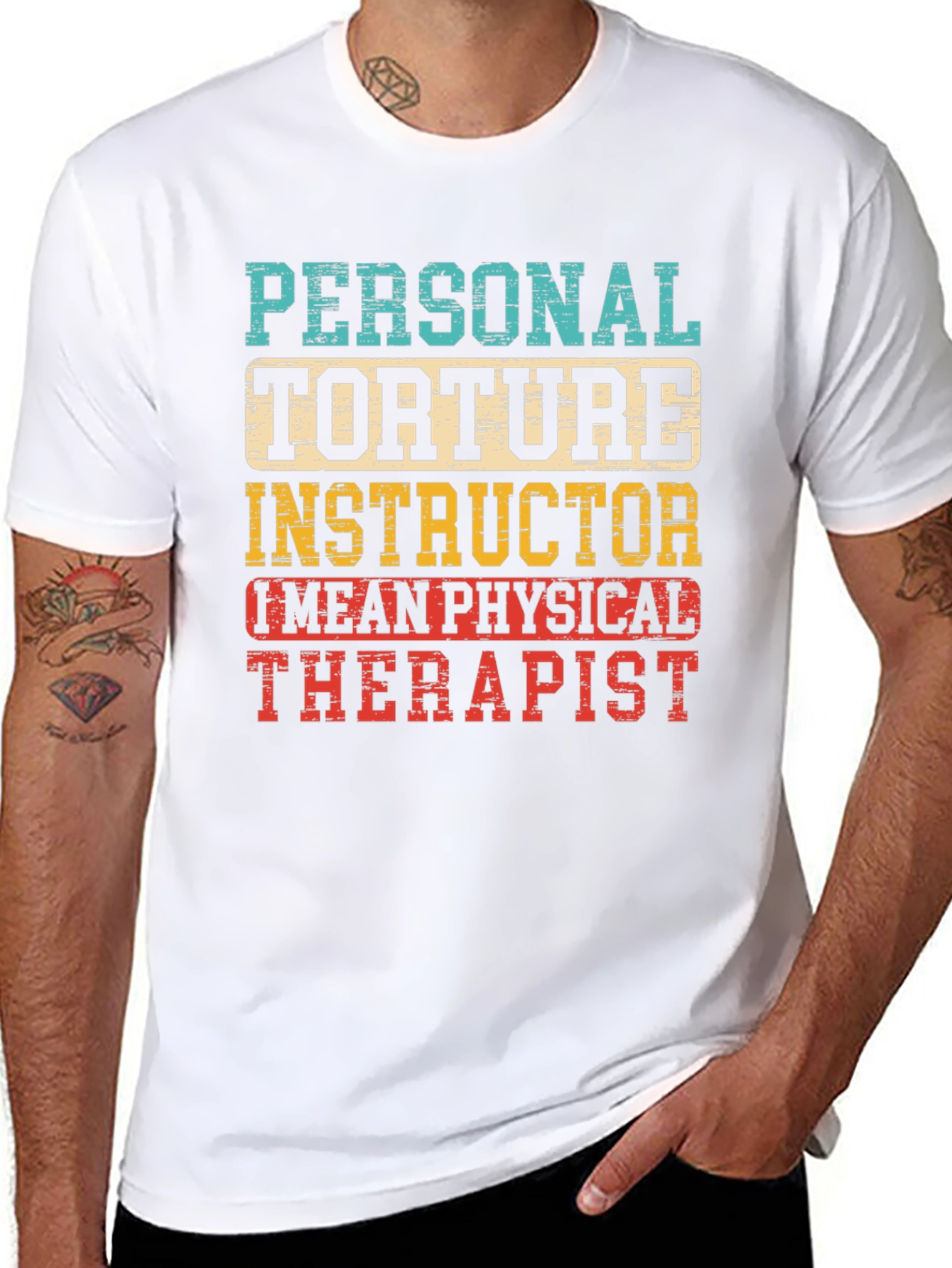 Black Personal Torture Instructor Graphic T-Shirt view 8