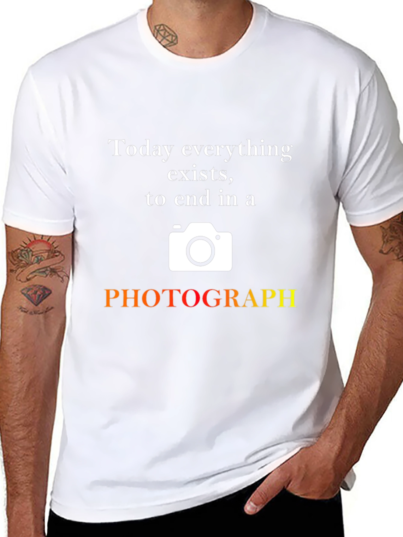 Black Photographer Graphic T-Shirt: Today Everything Exists view 8