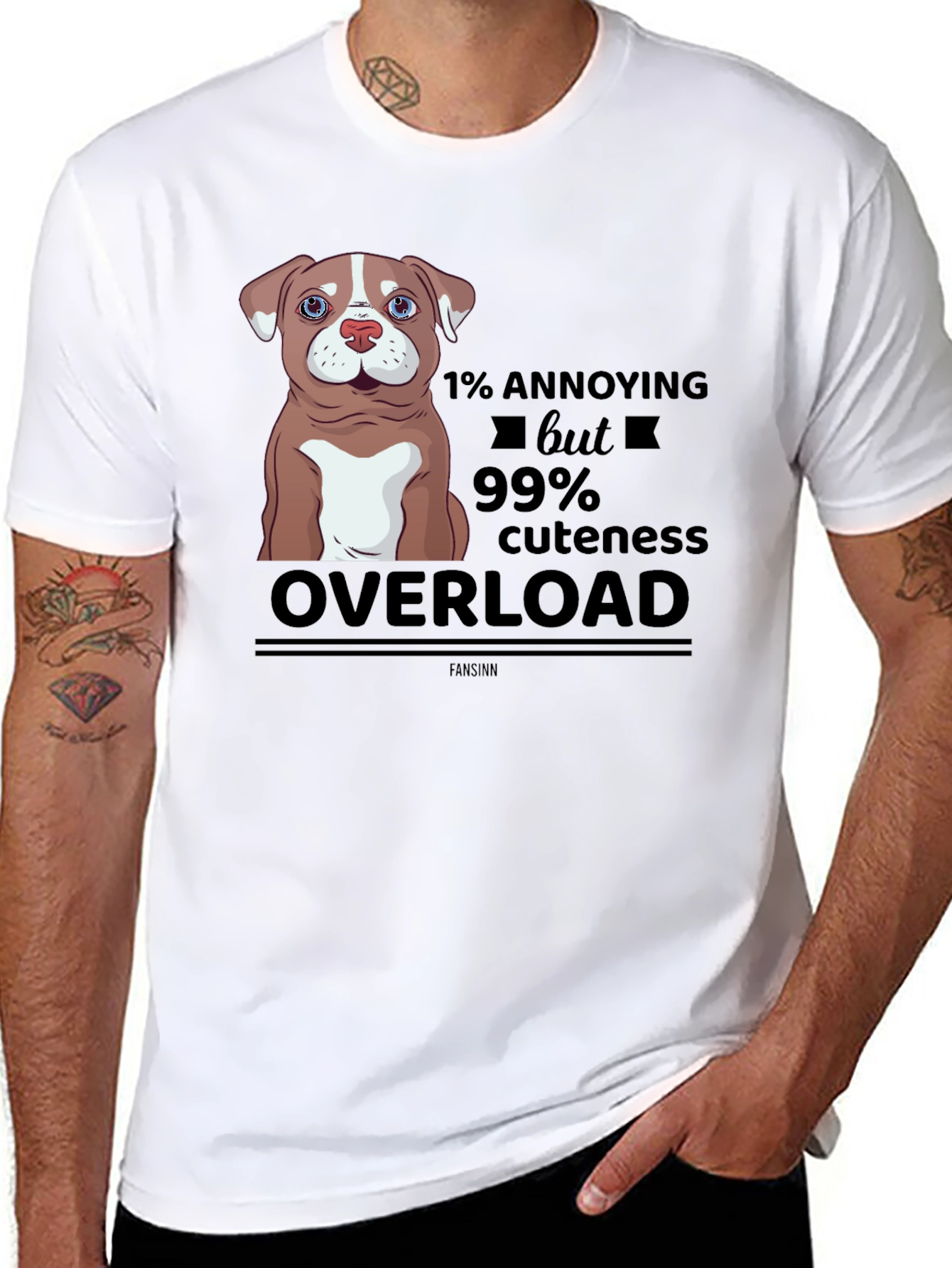 Black Annoying But Cute Dog Graphic T-Shirt view 8