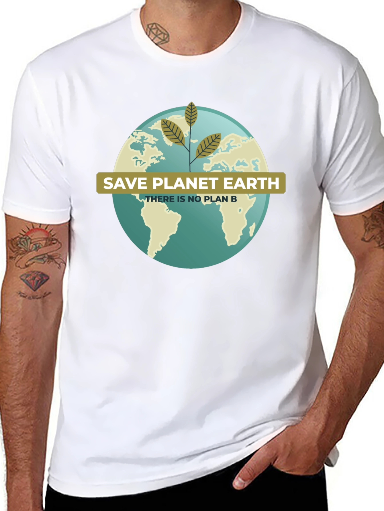 Black Save Planet Earth Tee - There Is No Plan B view 8