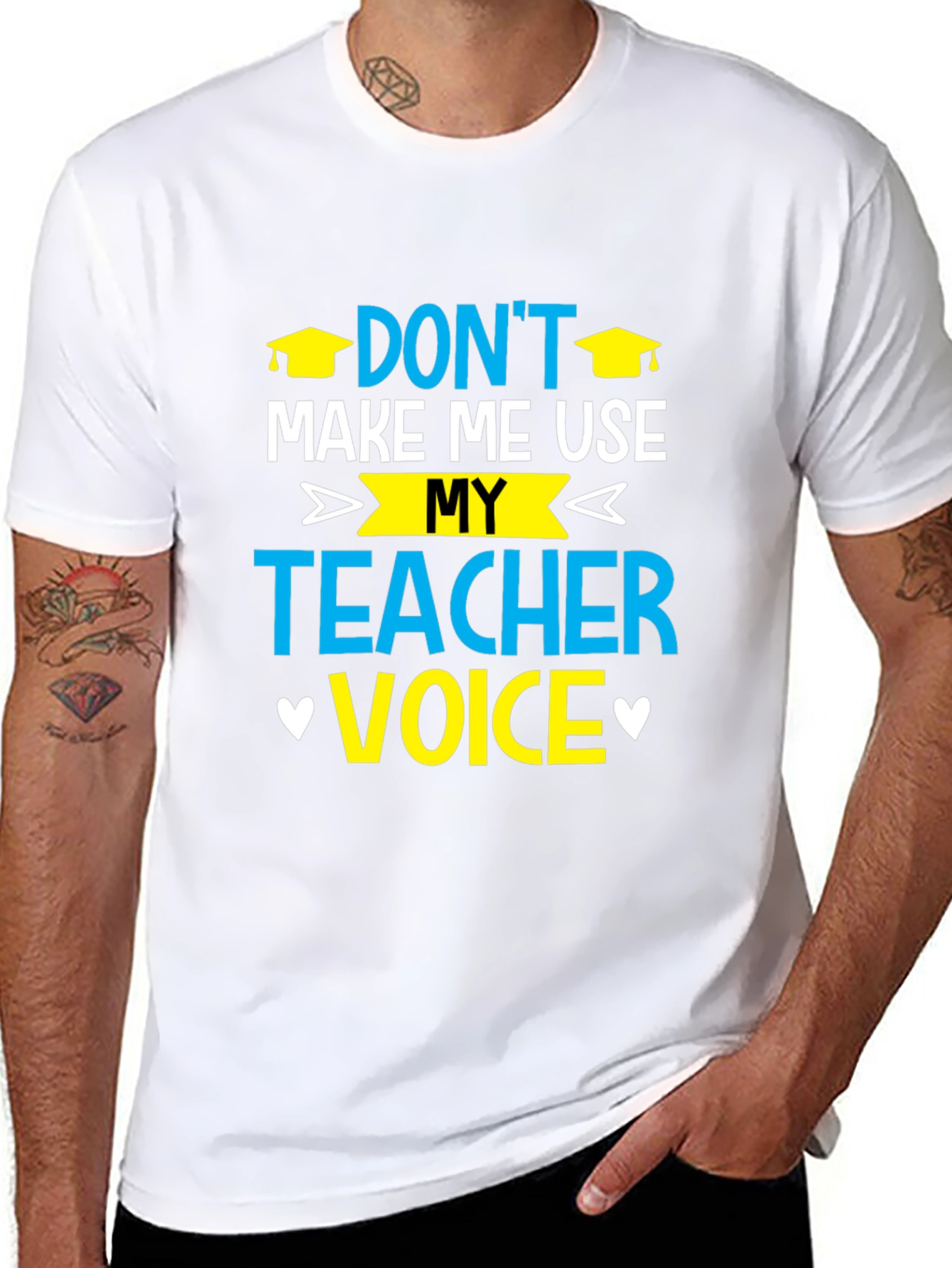 Black Don't Make Me Use My Teacher Voice T-Shirt view 8