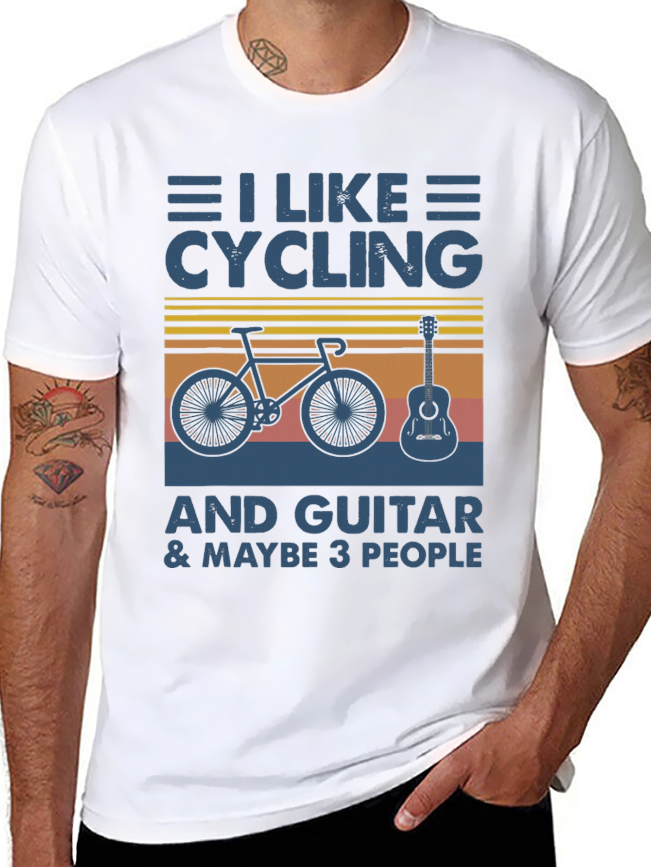Black Cycling, Guitar & Maybe 3 People T-Shirt view 8