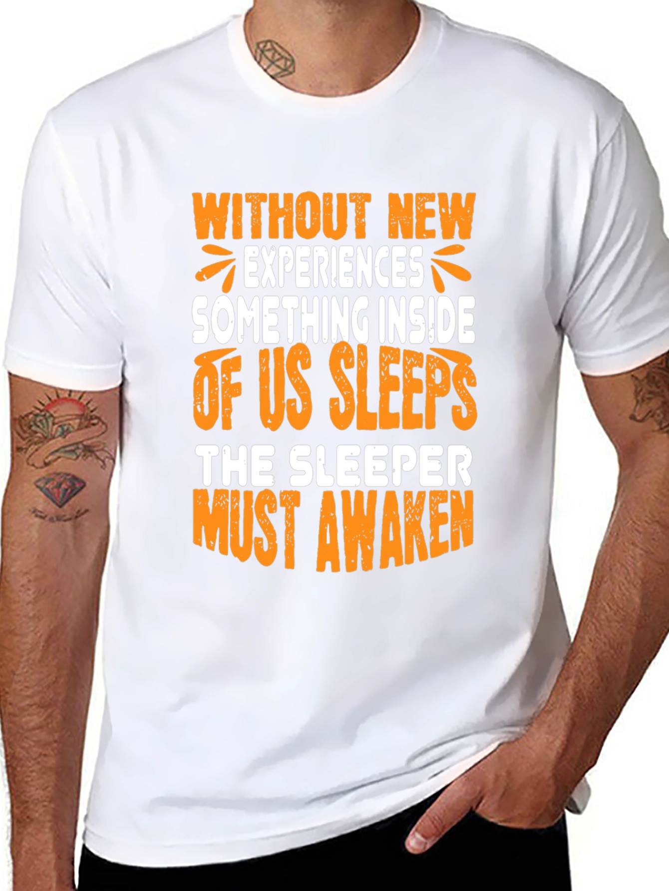 Black Motivational T-Shirt: Awaken Your Inner Sleeper view 8