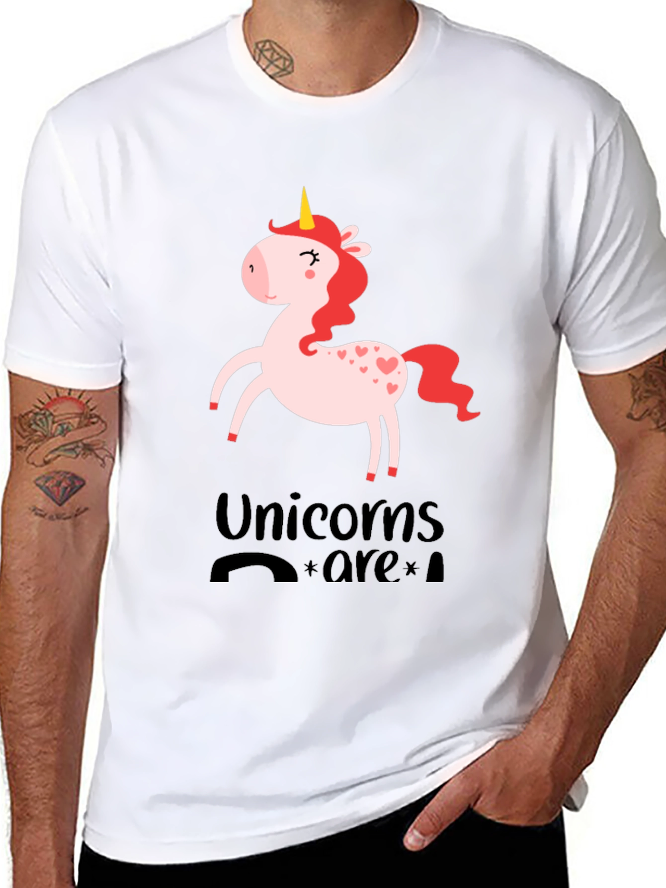Black Unicorns Are Real Graphic Tee view 8