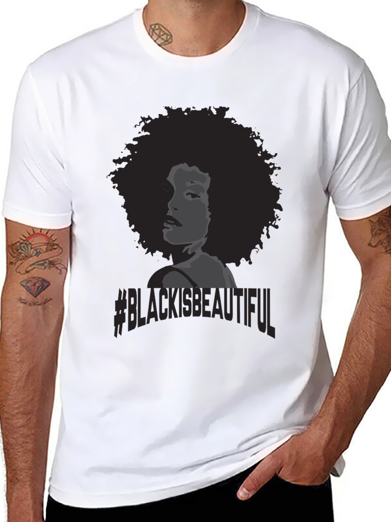 Black Black Is Beautiful T-Shirt Afro Woman view 8