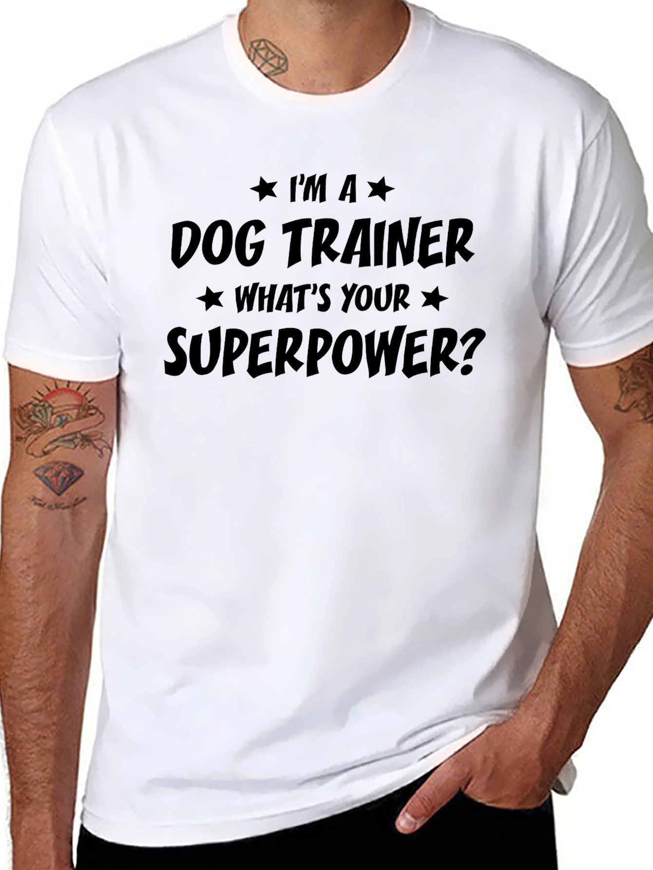 Black Dog Trainer Superpower T-Shirt - Funny Gift for Dog Lovers view 8