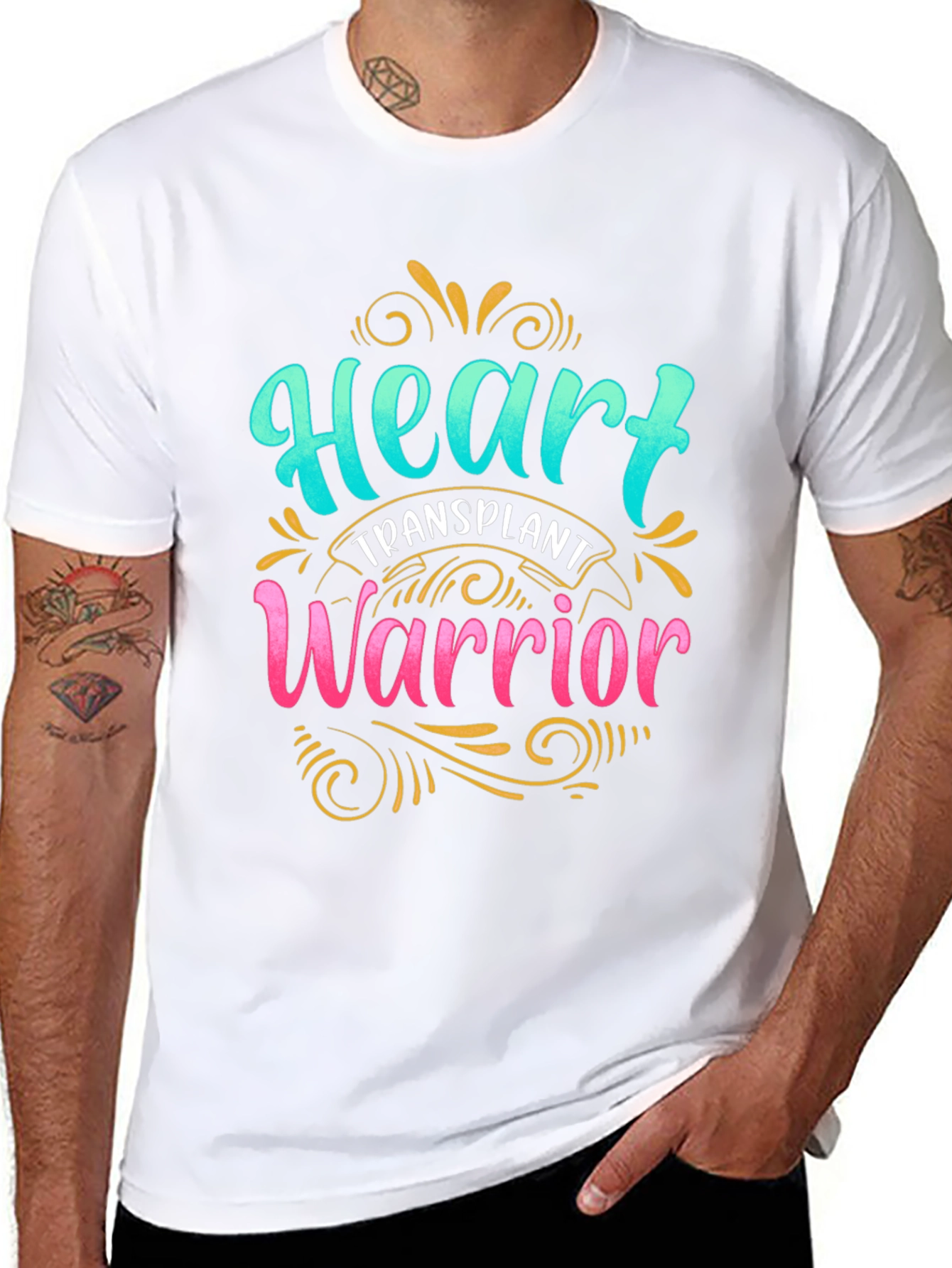 Black Heart Transplant Warrior T-Shirt view 8