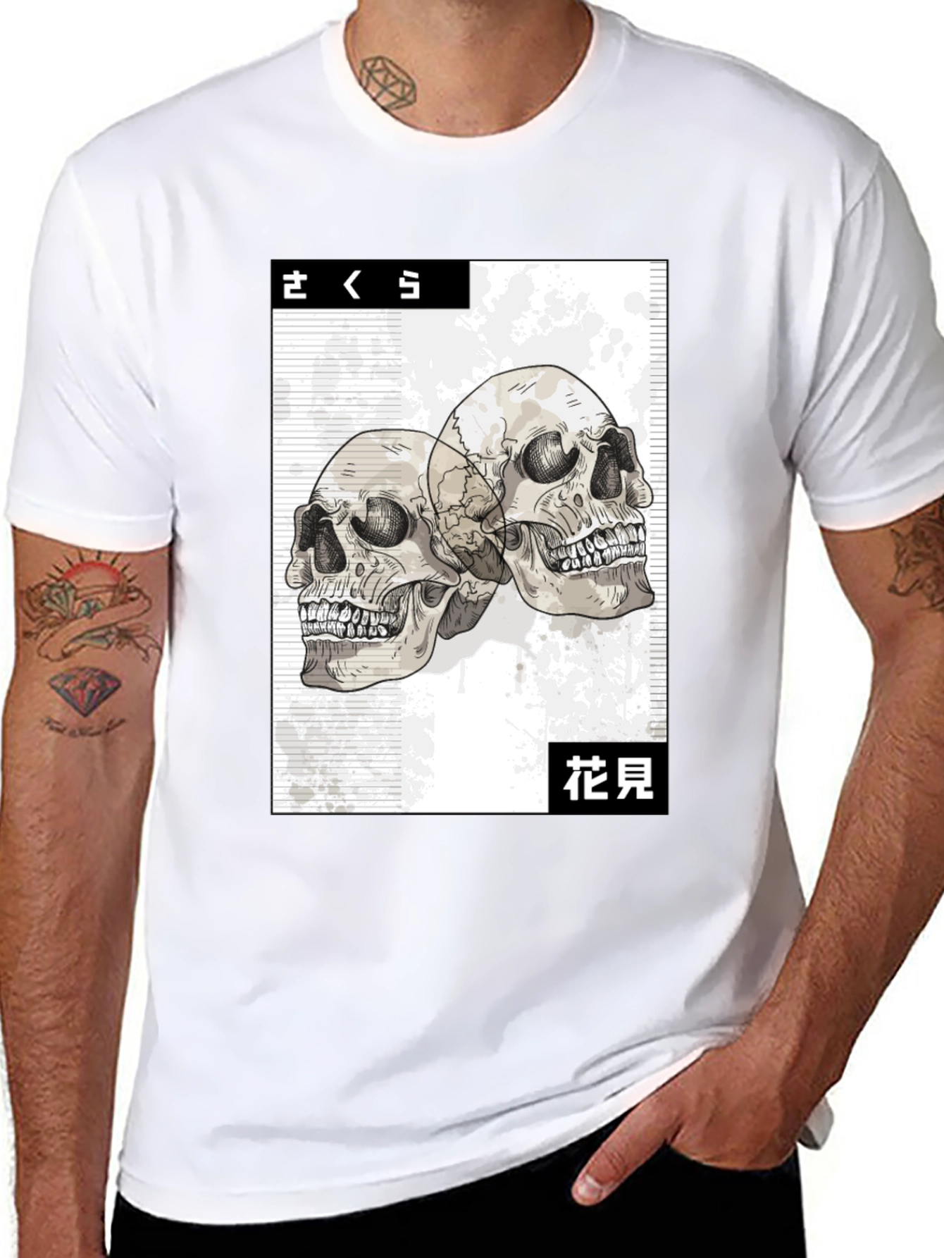 Black Skull Graphic Black T-Shirt - Edgy Streetwear view 8