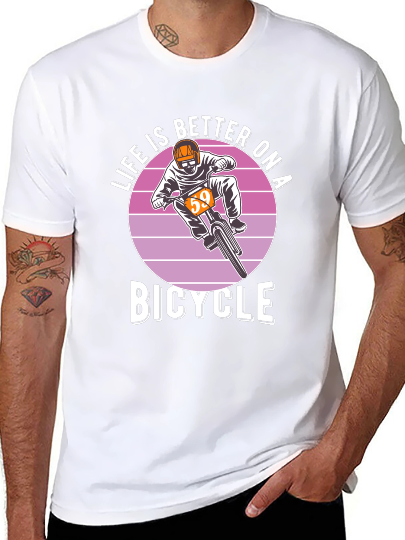 Black Life is Better on a Bicycle T-Shirt view 8