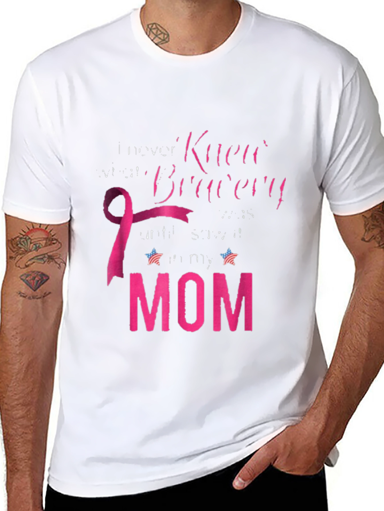 Black Bravery Breast Cancer Awareness T-Shirt view 8