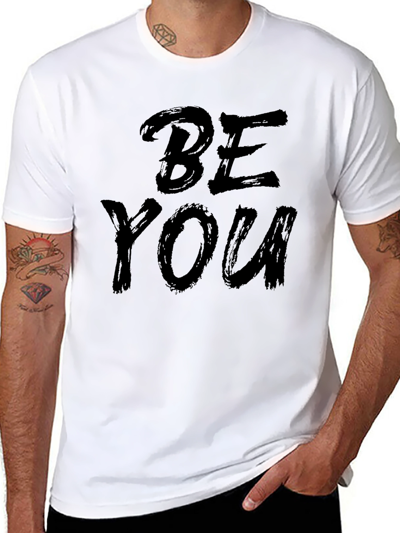 Black Be You Graphic Tee - Stylish Casual T-Shirt view 8