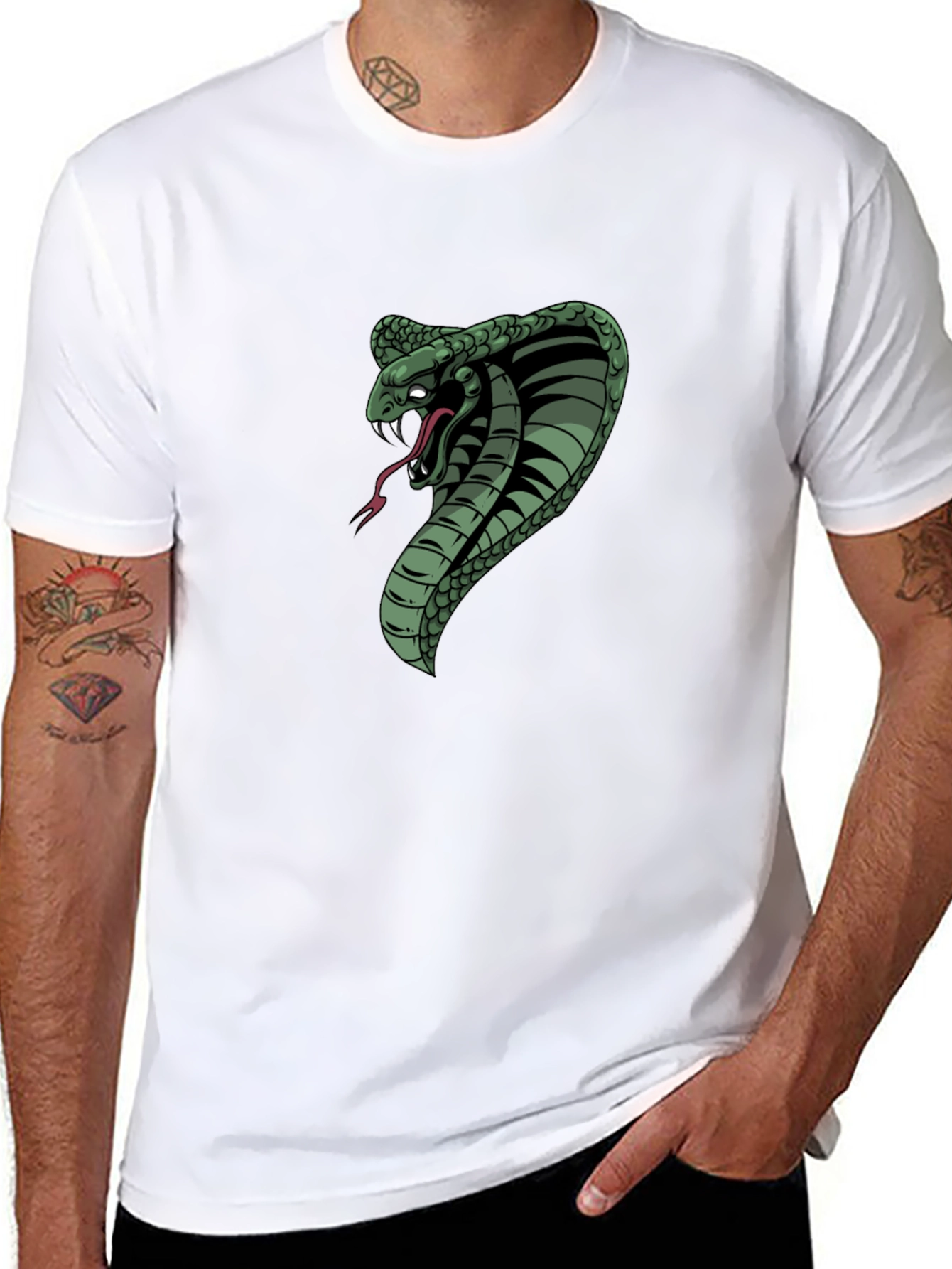 Black Black Cobra Graphic Tee view 8