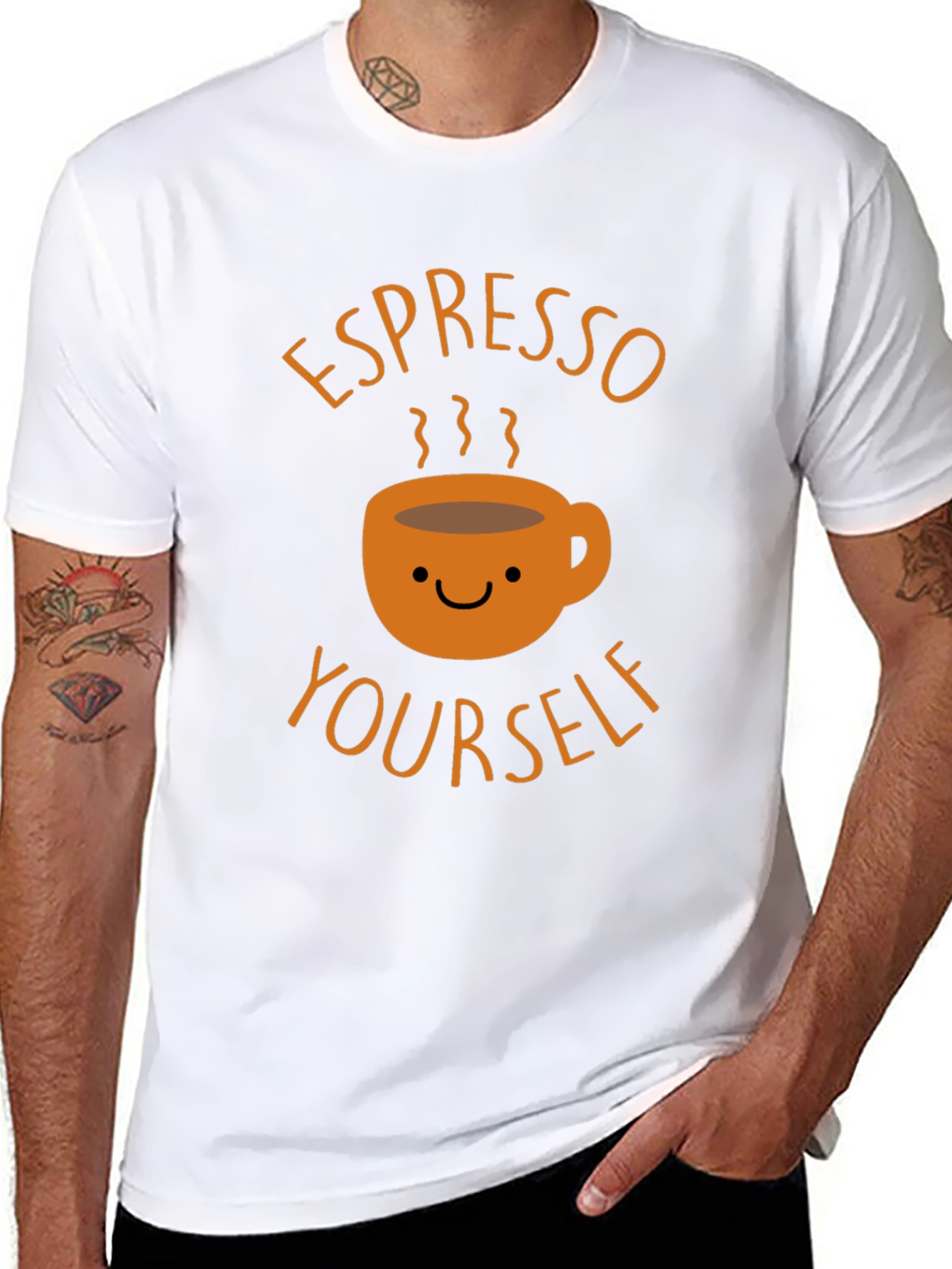 Black Espresso Yourself Graphic Tee - Coffee Lover Shirt view 8