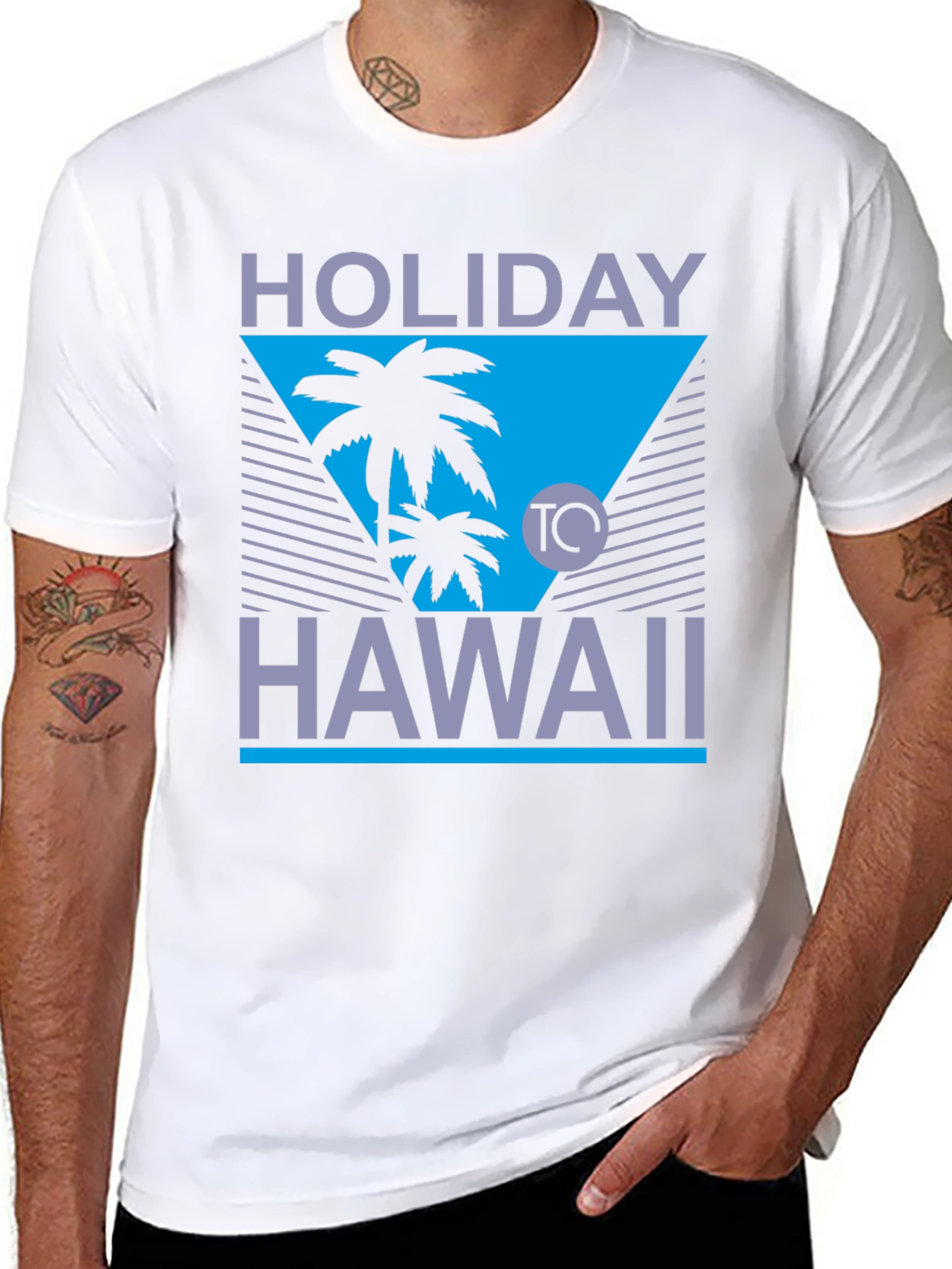 Black Holiday Hawaii Graphic Tee - Island Vibes T-Shirt view 8