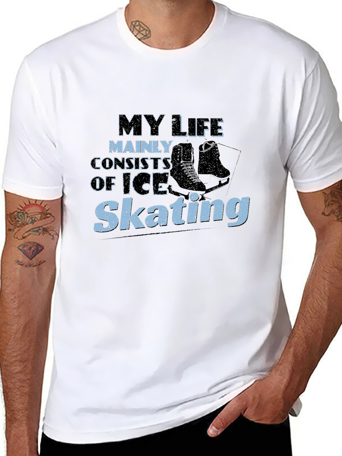 Black Ice Skating T-Shirt - My Life Skating Tee view 8