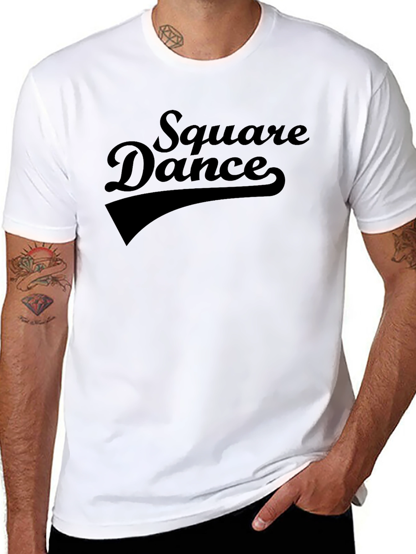Black Square Dance Graphic T-Shirt - Soft Cotton Blend view 8