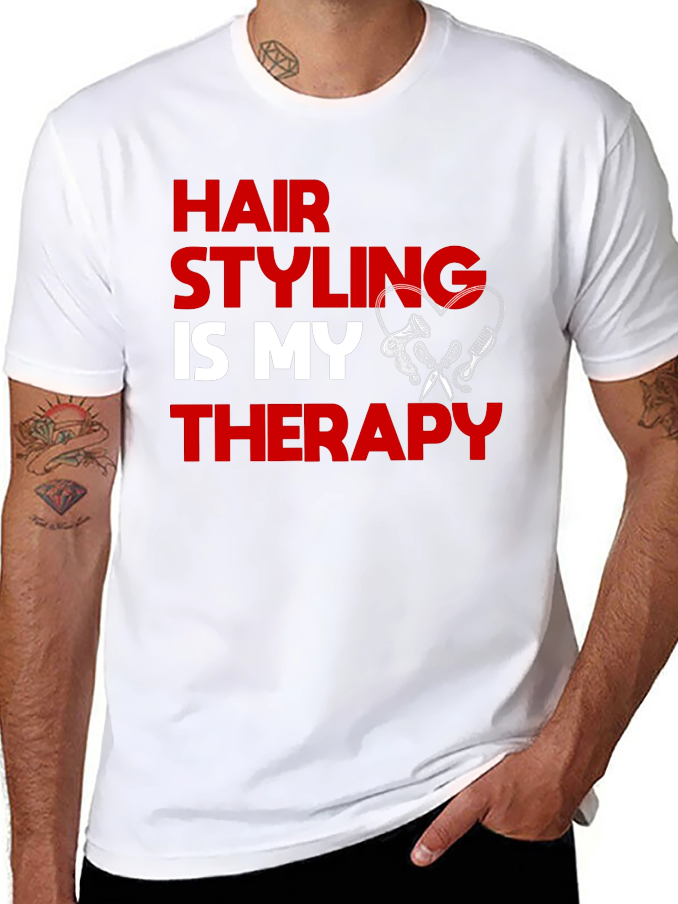 Black Hair Styling Is My Therapy Graphic Tee view 8